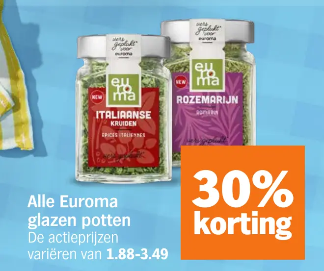 Alle Euroma glazen potten