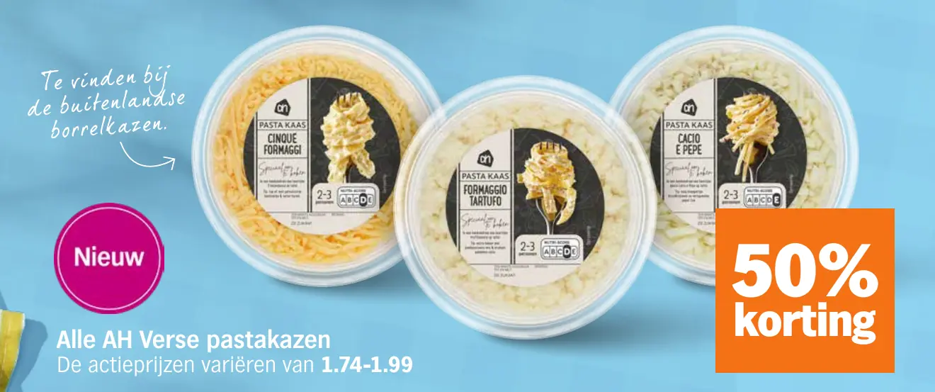 Alle AH Verse pastakazen — 50% korting