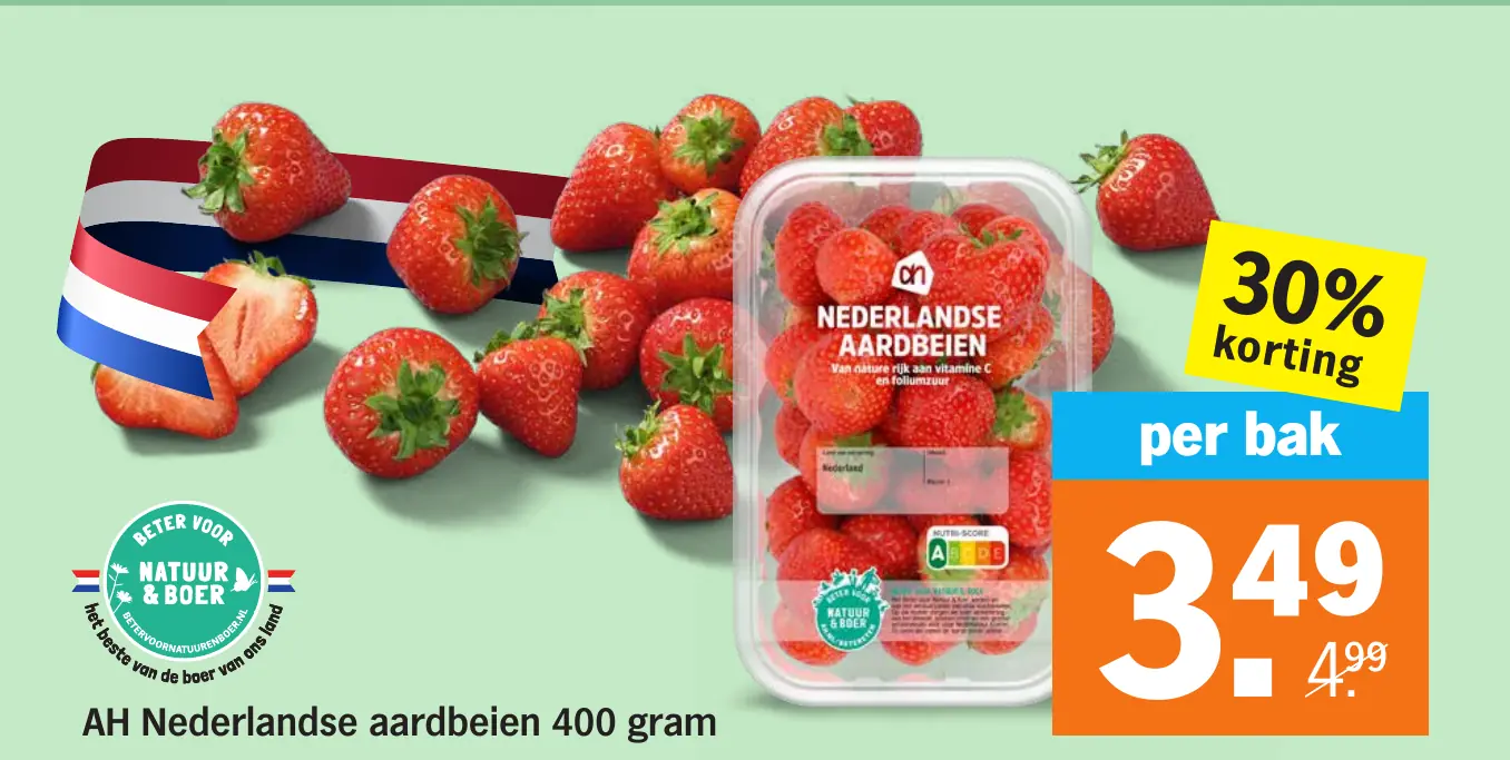 AH Nederlandse aardbeien 400 gram