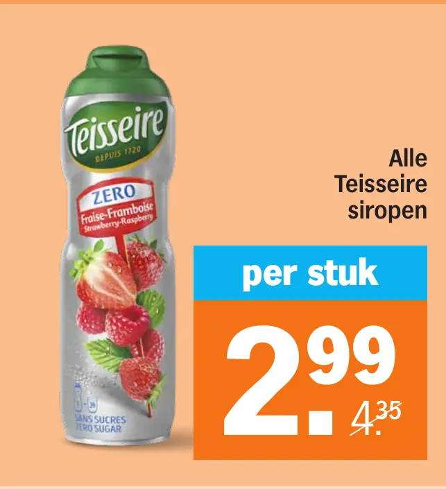 Alle Teisseire siropen