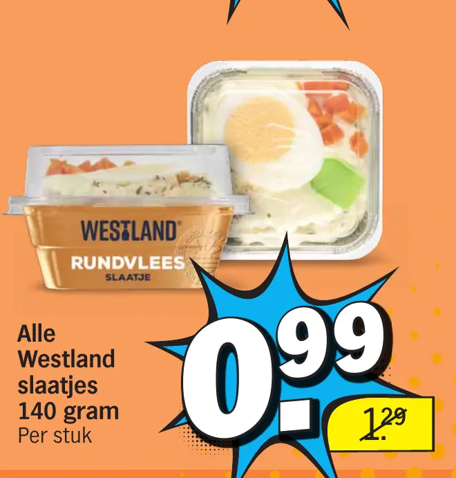 Alle Westland slaatjes 140 gram