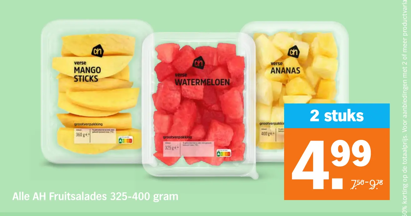 Alle AH Fruitsalades 325-400 gram
