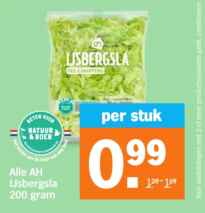 Alle AH IJsbergsla 200 gram