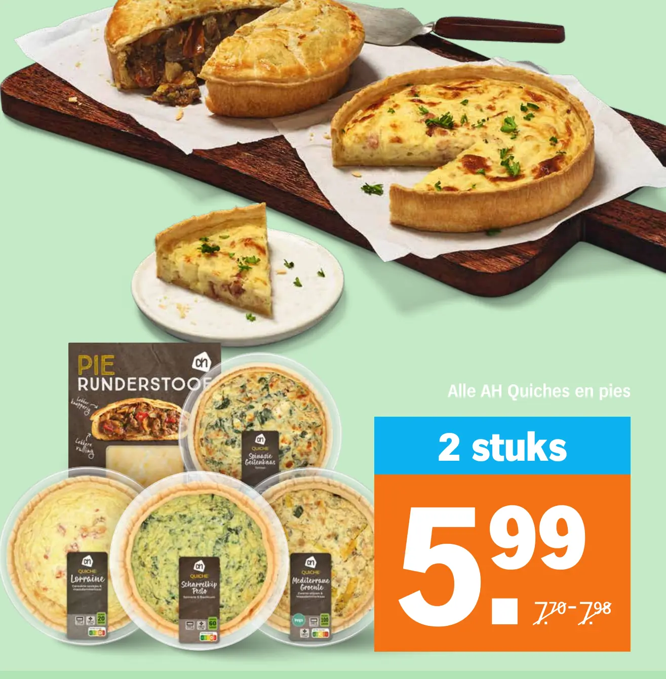 Alle AH Quiches en pies