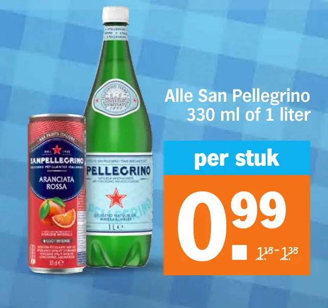 Alle San Pellegrino 330 ml of 1 liter