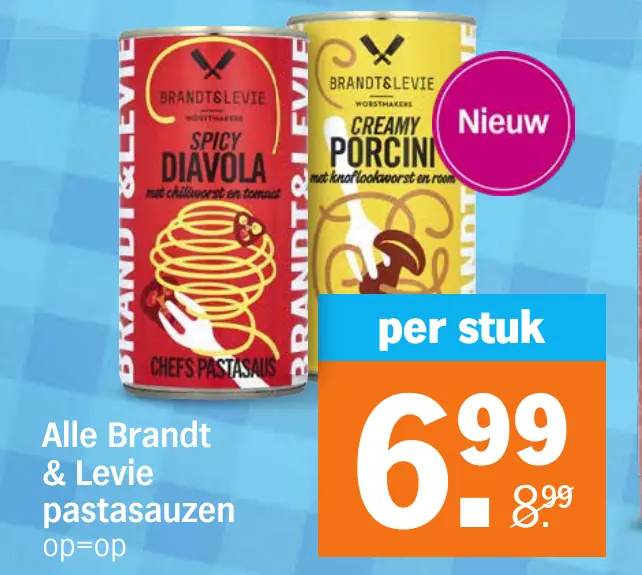 Alle Brandt & Levie pastasauzen