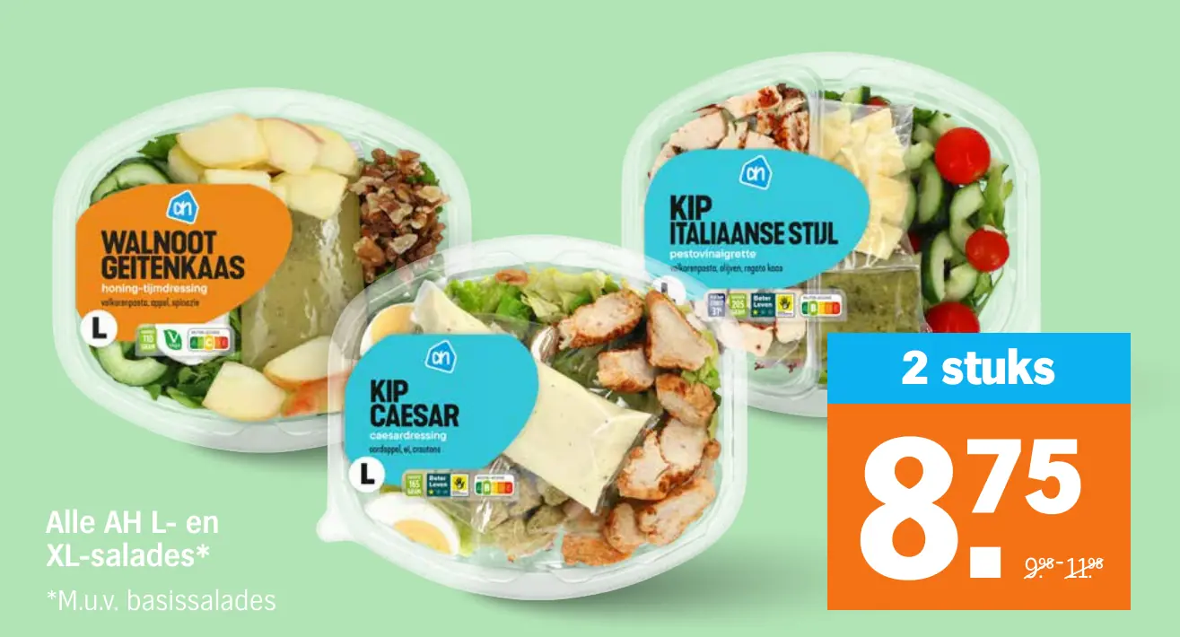 Alle AH L- en XL-salades