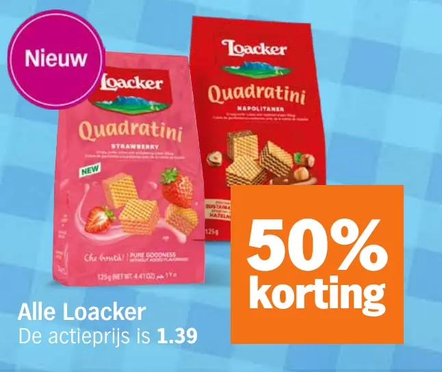 Alle Loacker — 50% korting