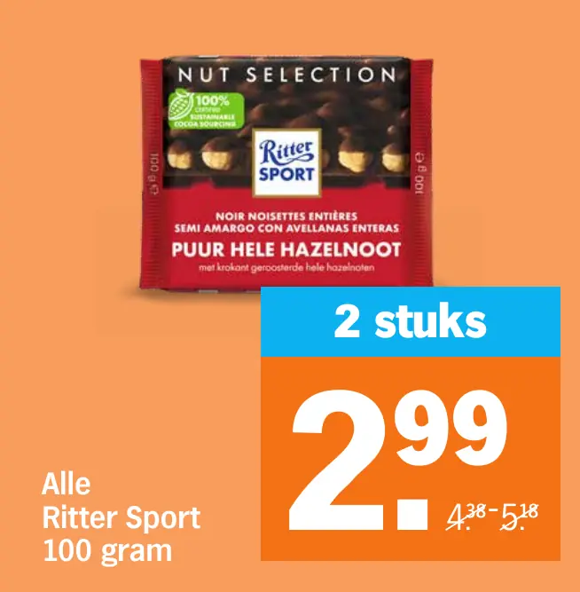 Alle Ritter Sport 100 gram