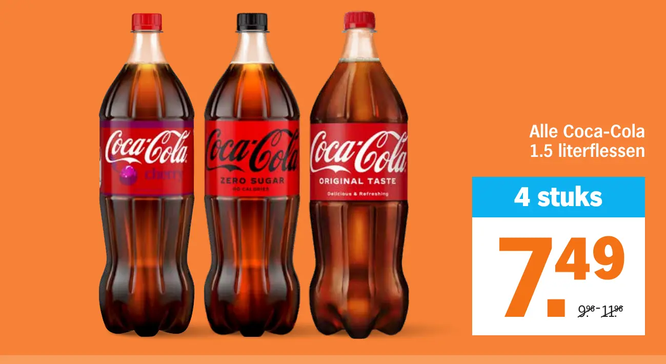 Alle Coca-Cola 1.5 literflessen