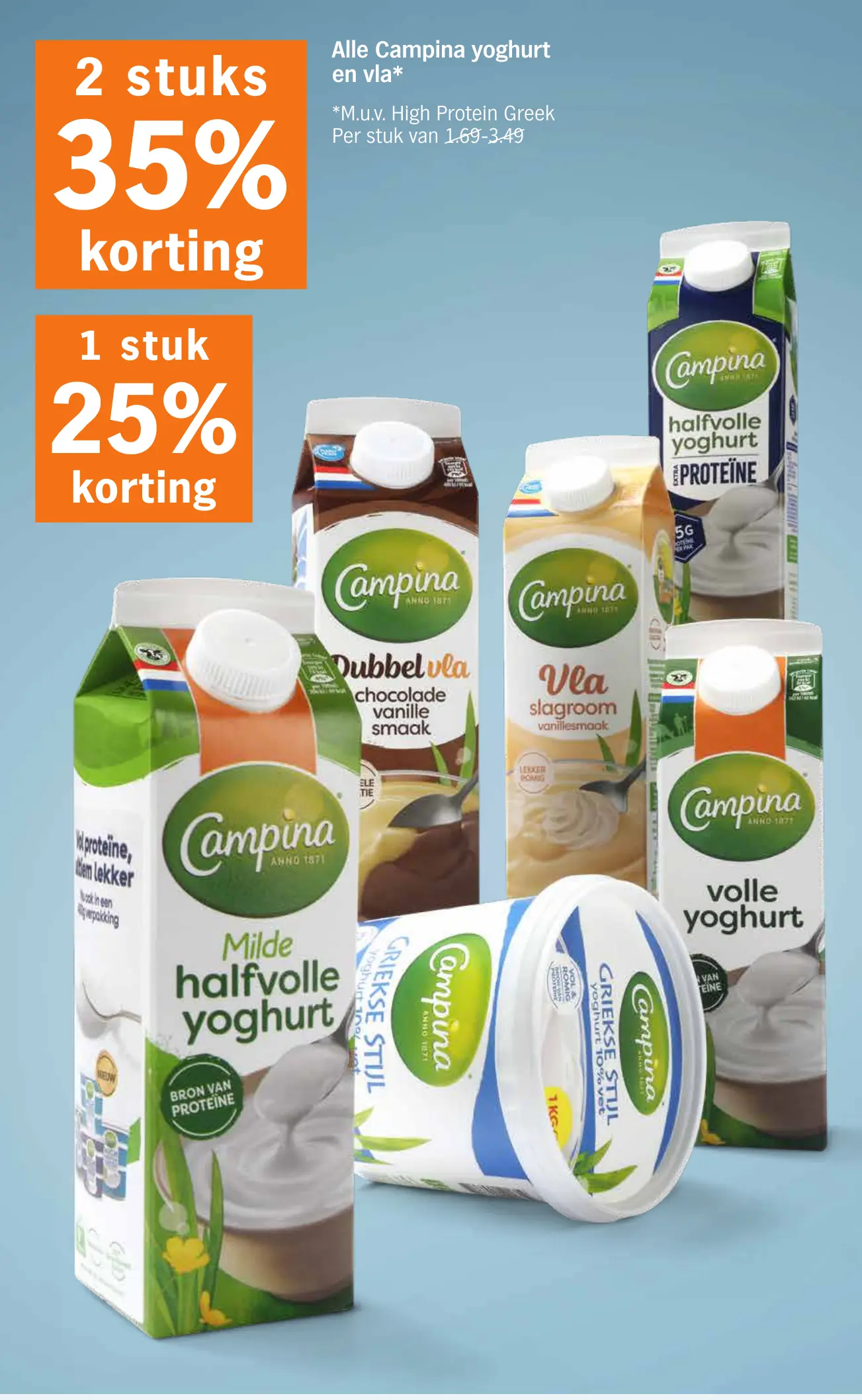 Alle Campina yoghurt en vla