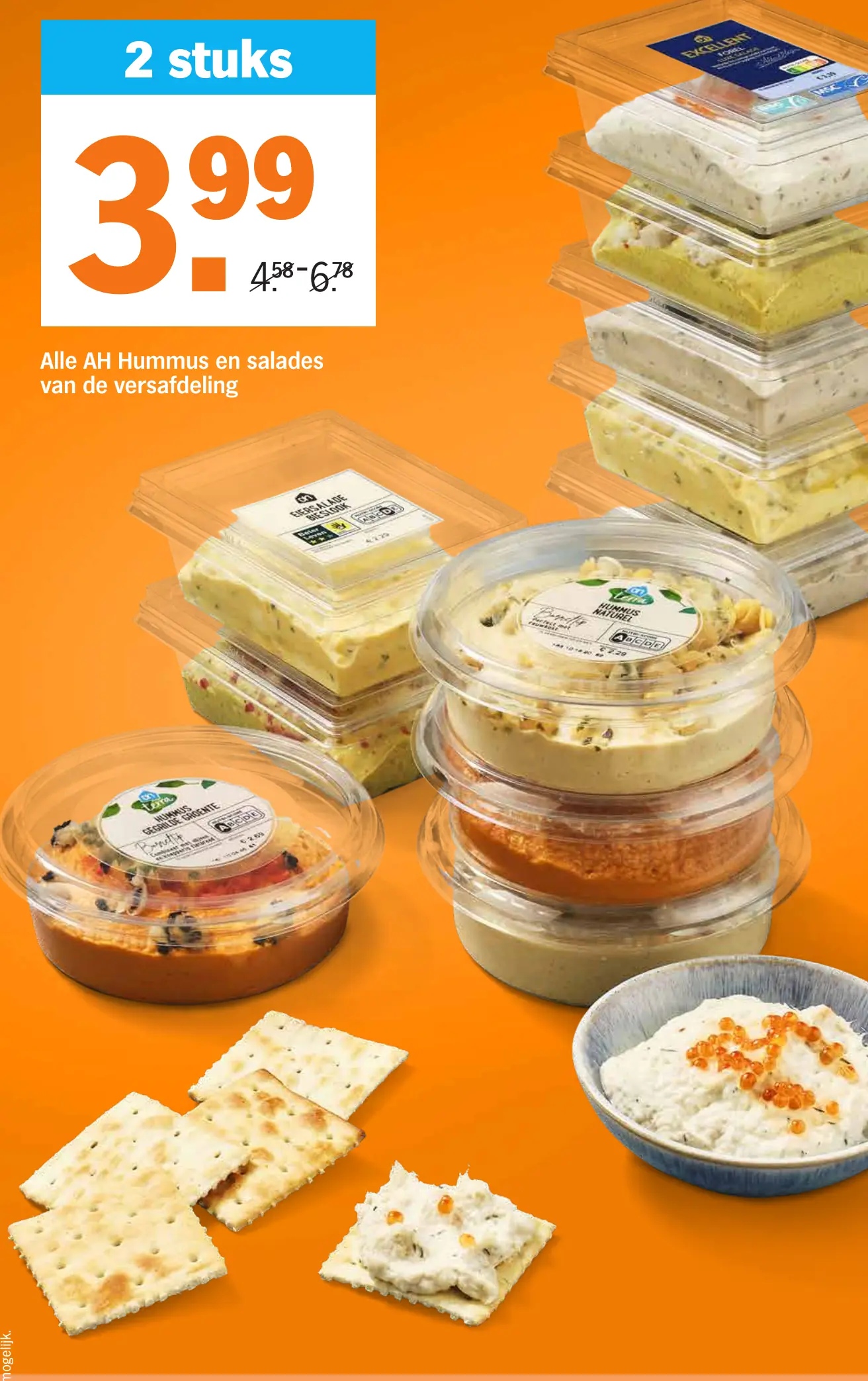 Alle AH Hummus en salades van de versafdeling