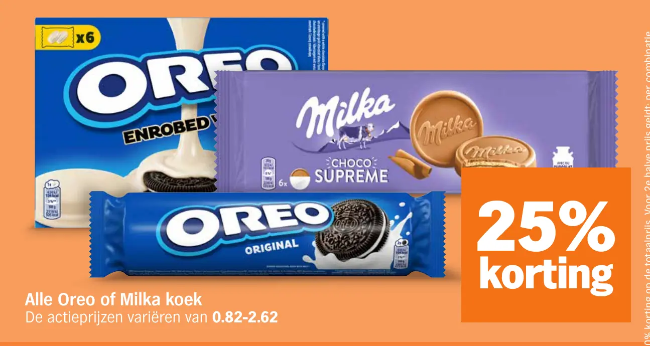 Alle Oreo of Milka koek