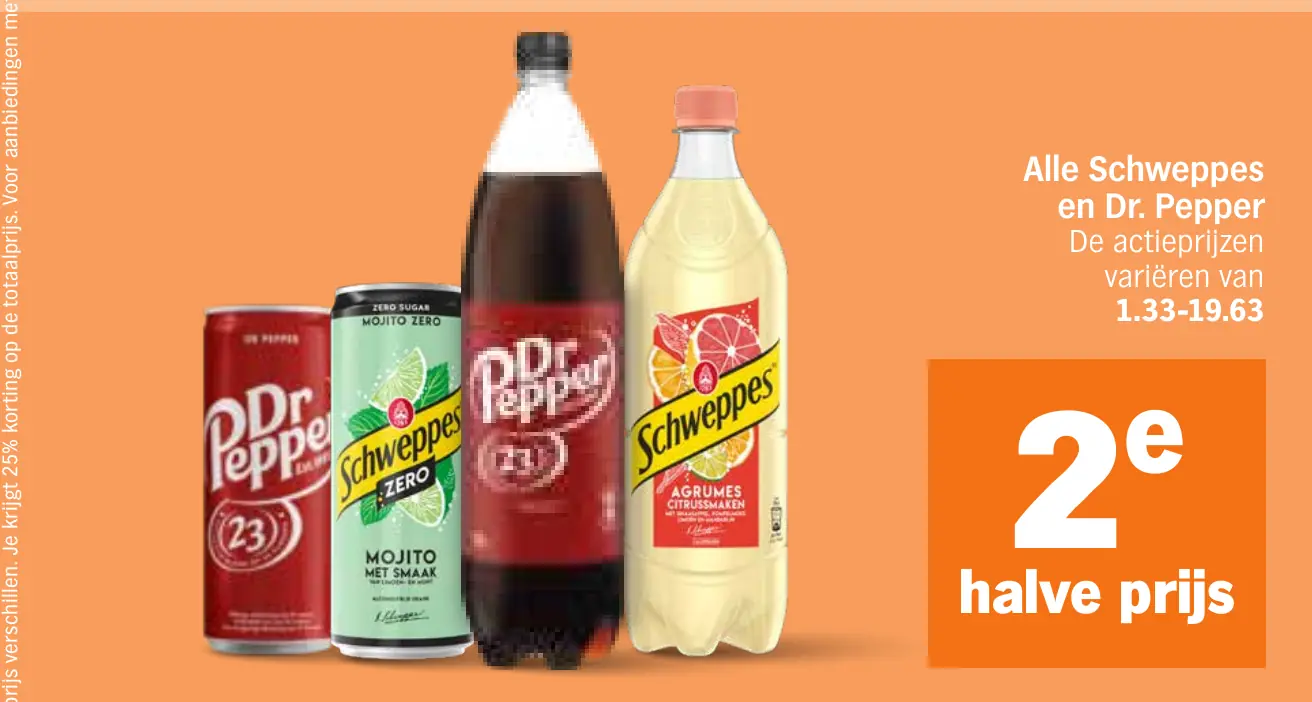 Alle Schweppes en Dr. Pepper