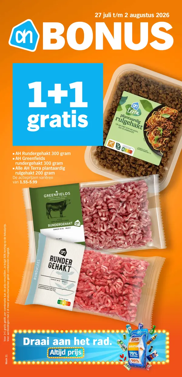 Cover van de Albert Heijn folder week 31