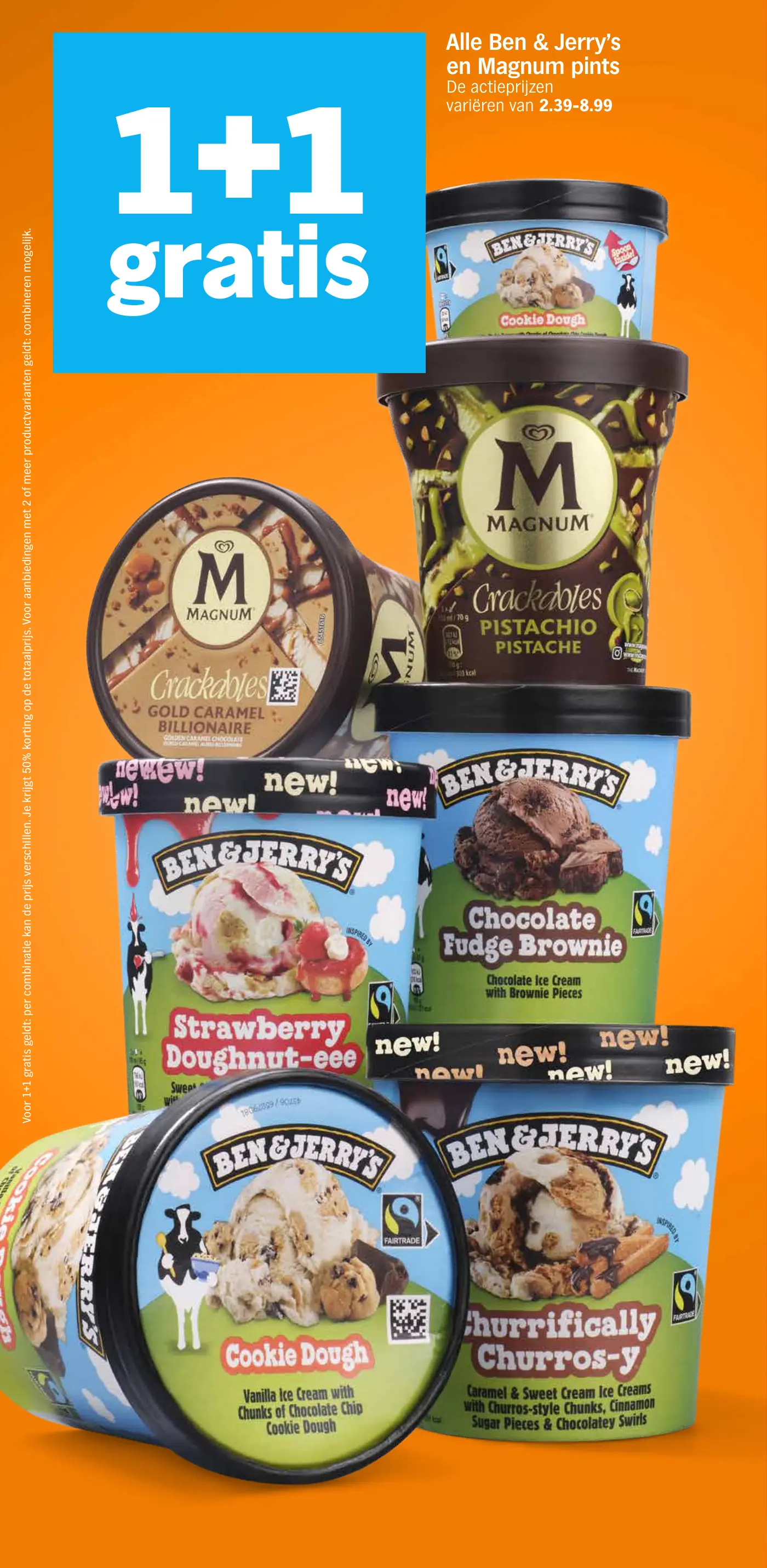 Alle Ben & Jerry's en Magnum pints