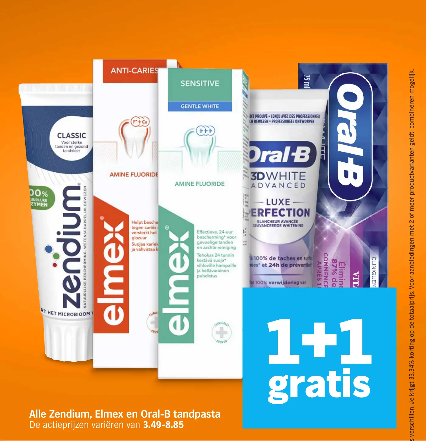 Alle Zendium, Elmex en Oral-B tandpasta