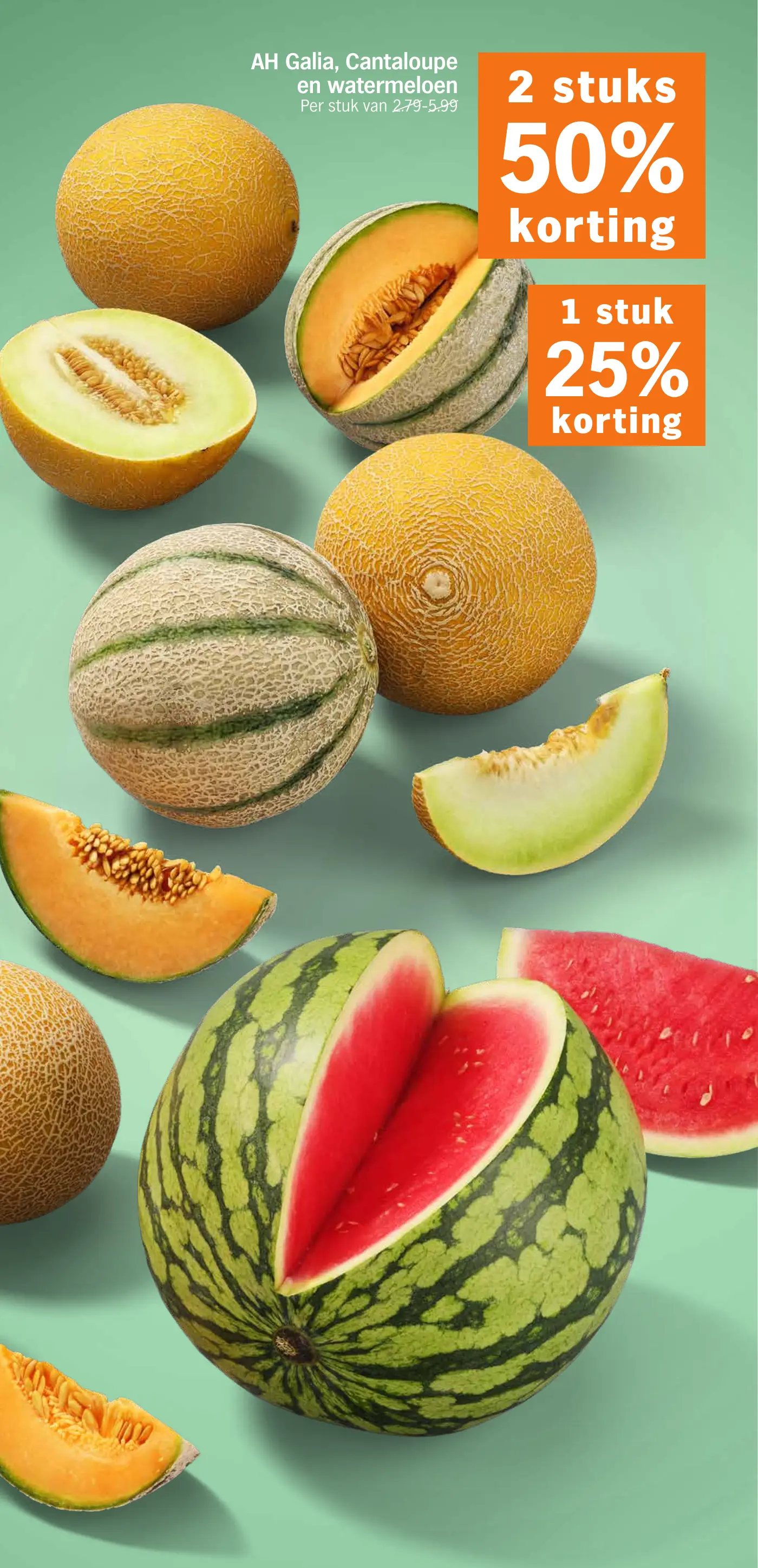 AH Galia, Cantaloupe en watermeloen