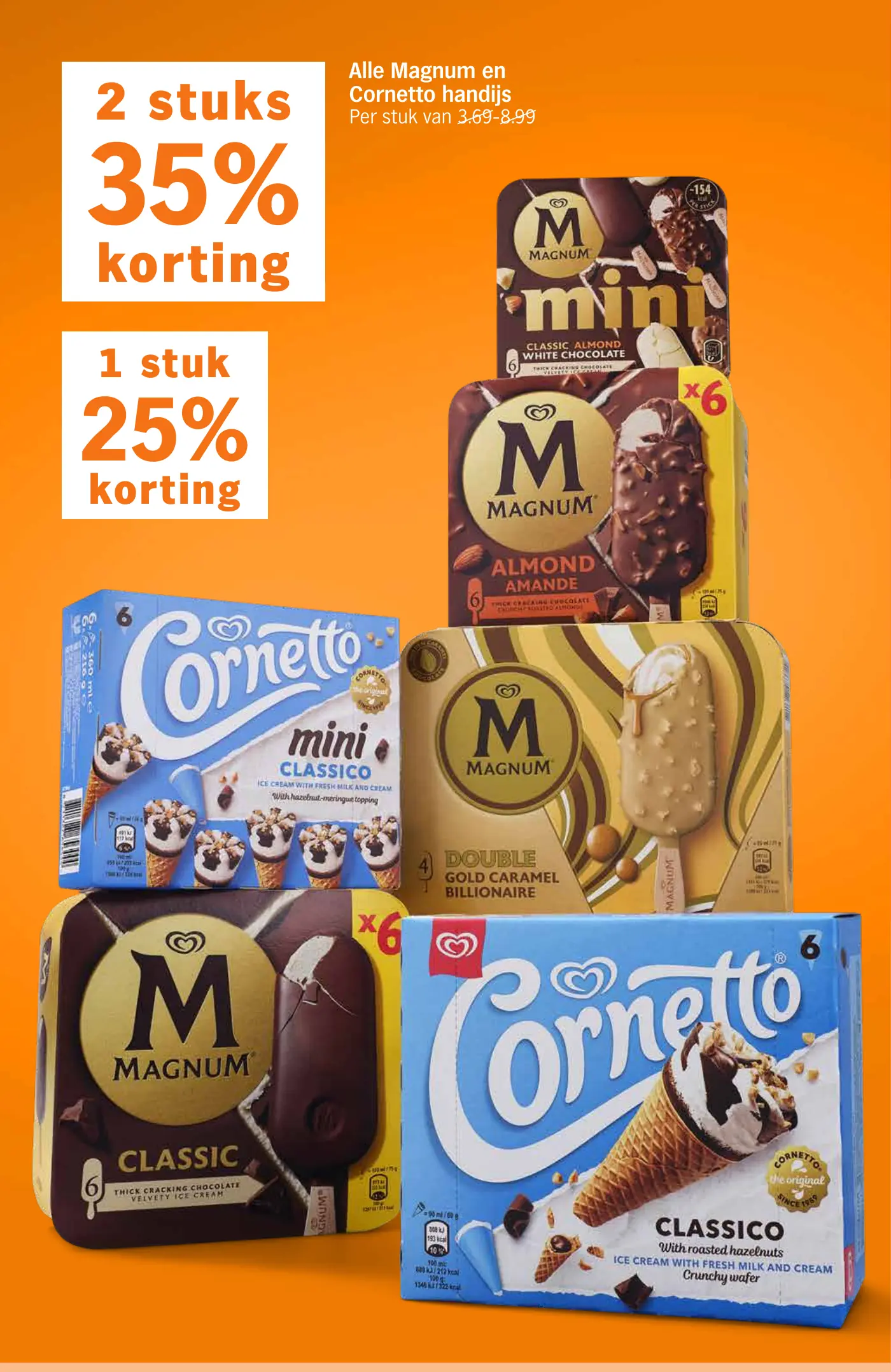 Alle Magnum en Cornetto handijs
