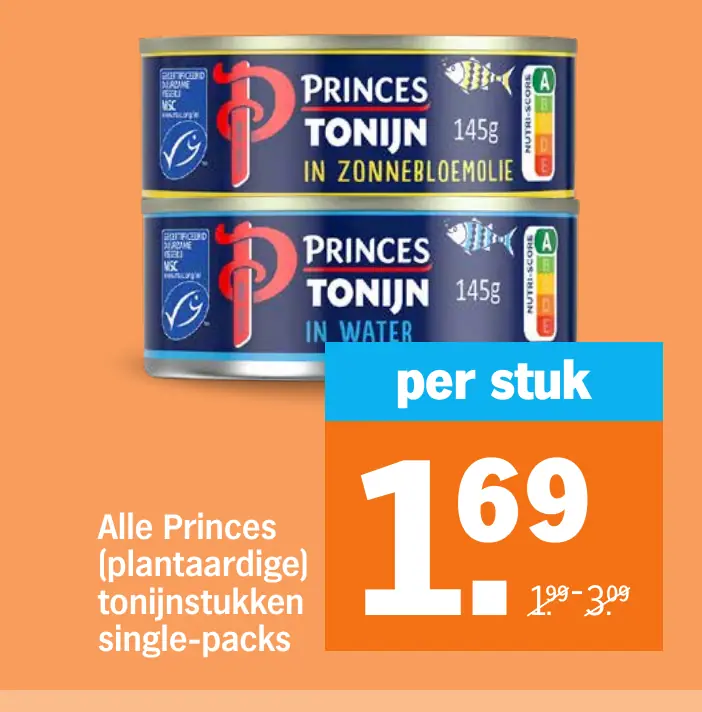 Alle Princes (plantaardige) tonijnstukken single-packs