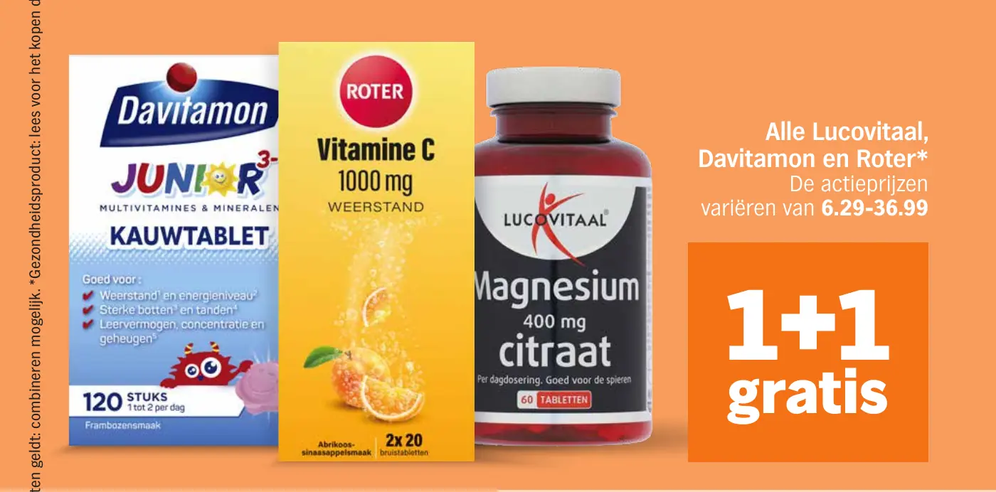 Alle Lucovitaal, Davitamon en Roter