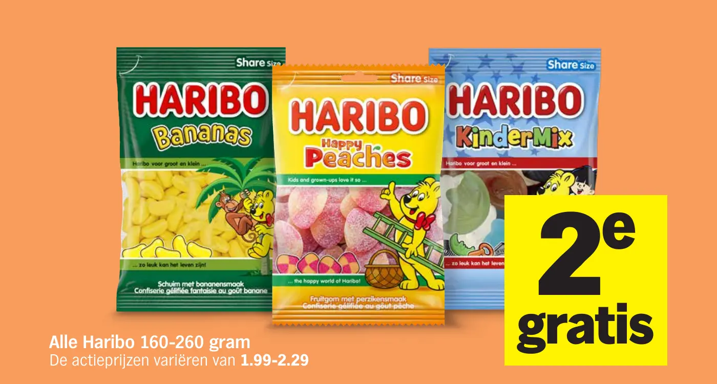 Alle Haribo 160-260 gram