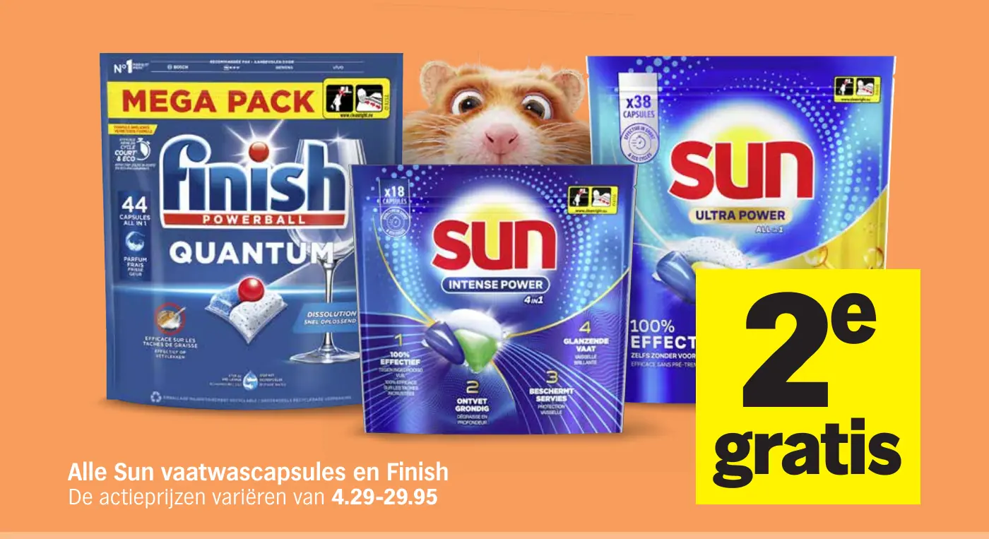 Alle Sun vaatwascapsules en Finish