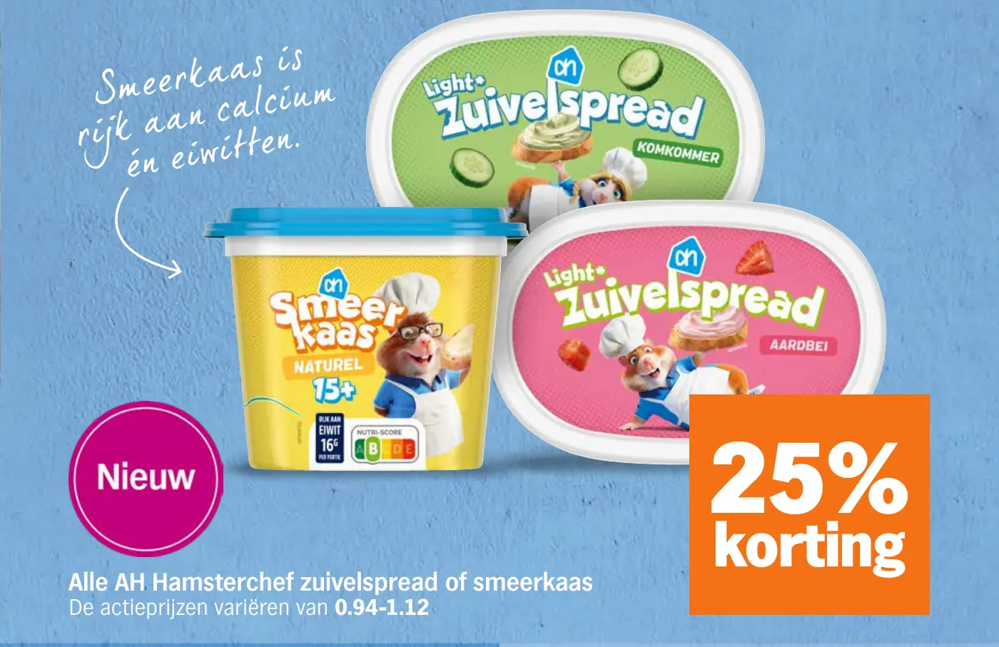 Alle AH Hamsterchef zuivelspread of smeerkaas