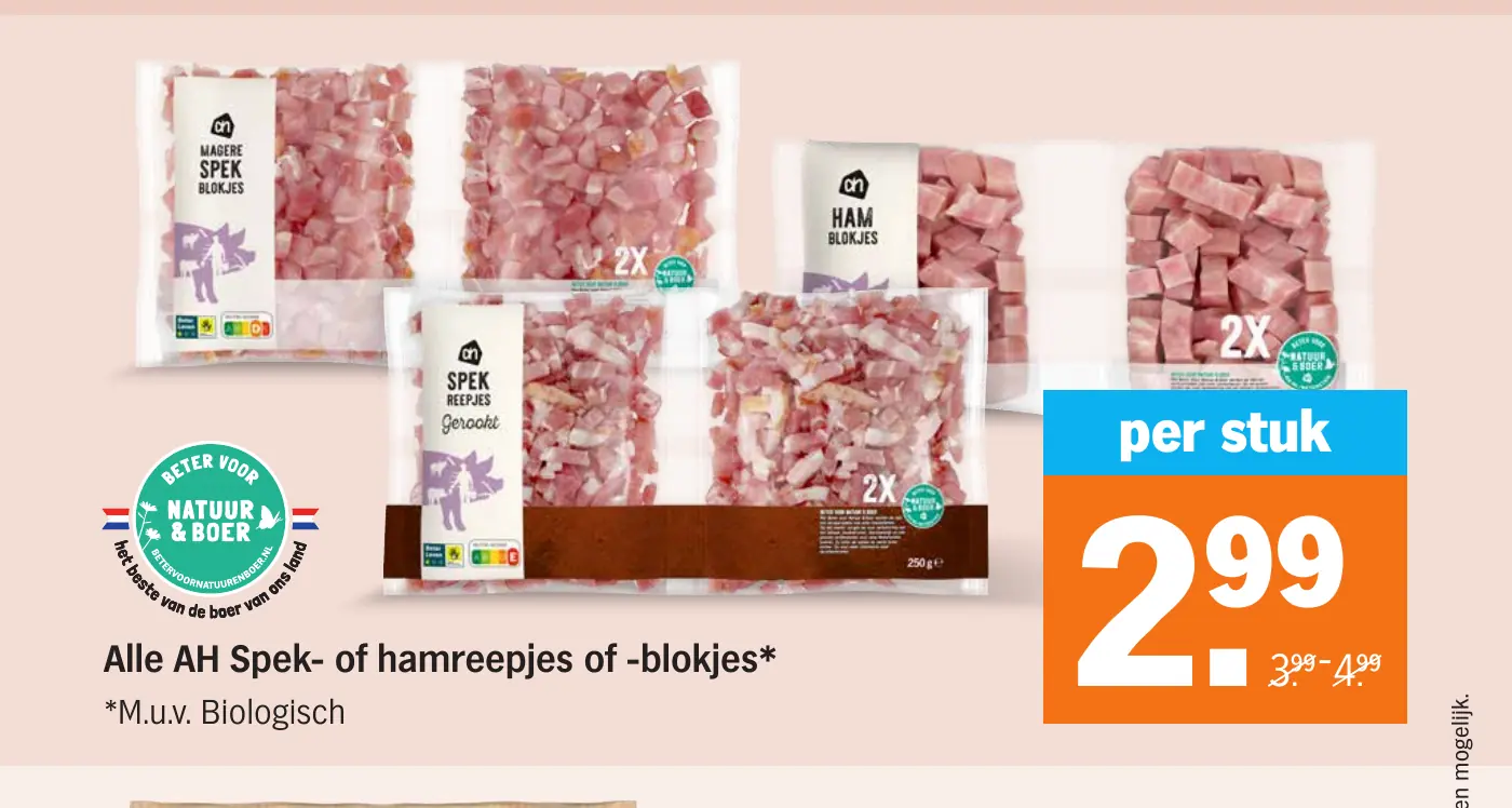 Alle AH Spek- of hamreepjes of -blokjes