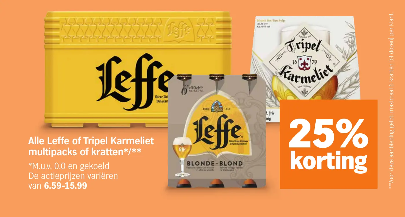 Alle Leffe of Tripel Karmeliet multipacks of kratten