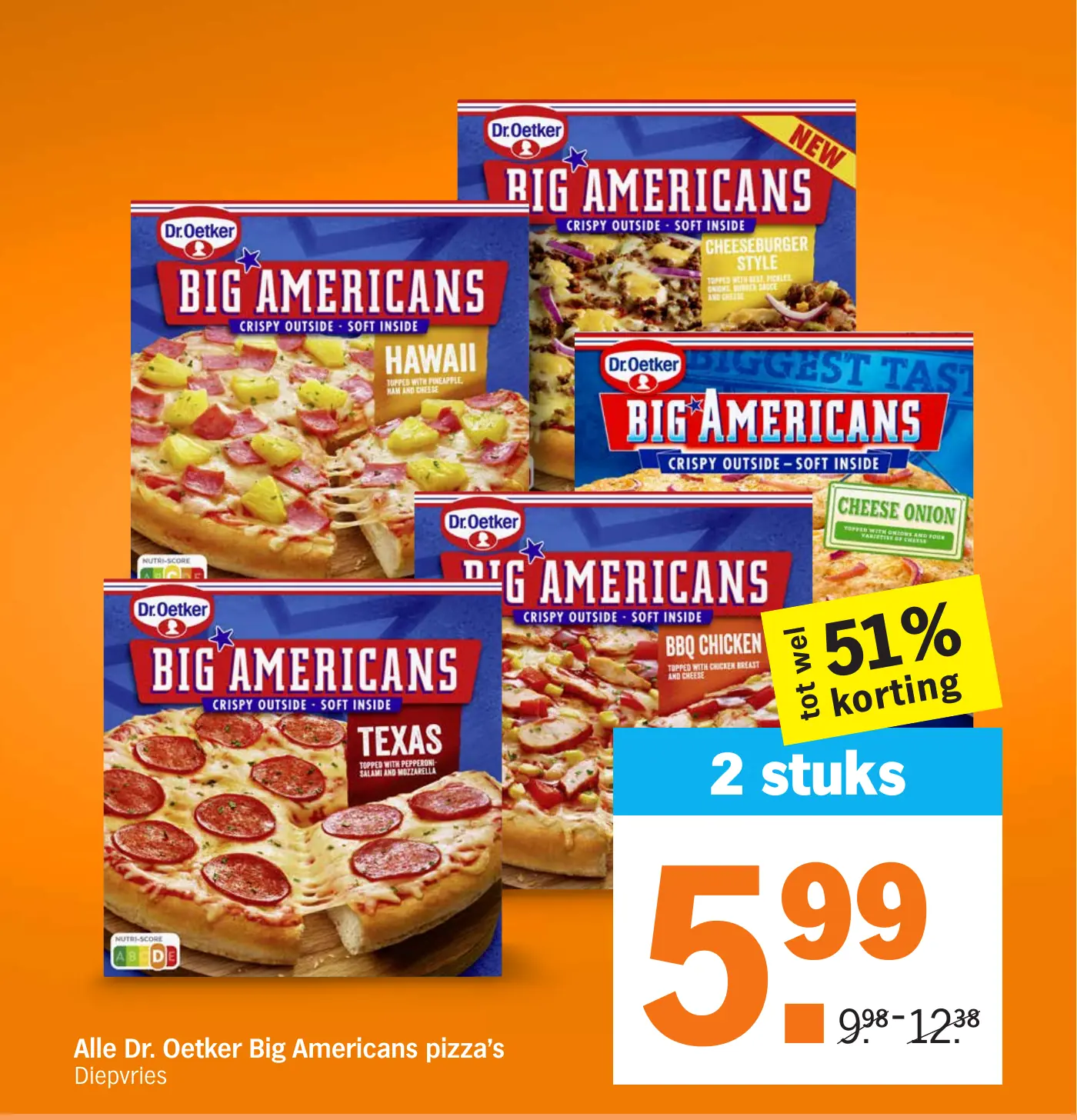 Alle Dr. Oetker Big Americans pizza's