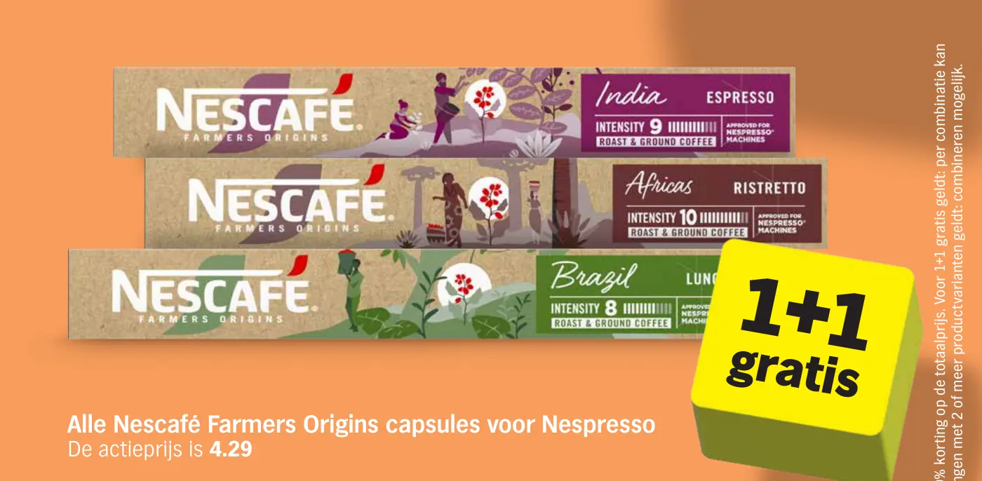 Alle Nescafé Farmers Origins capsules voor Nespresso