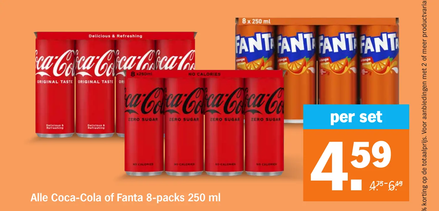 Alle Coca-Cola of Fanta 8-packs 250 ml