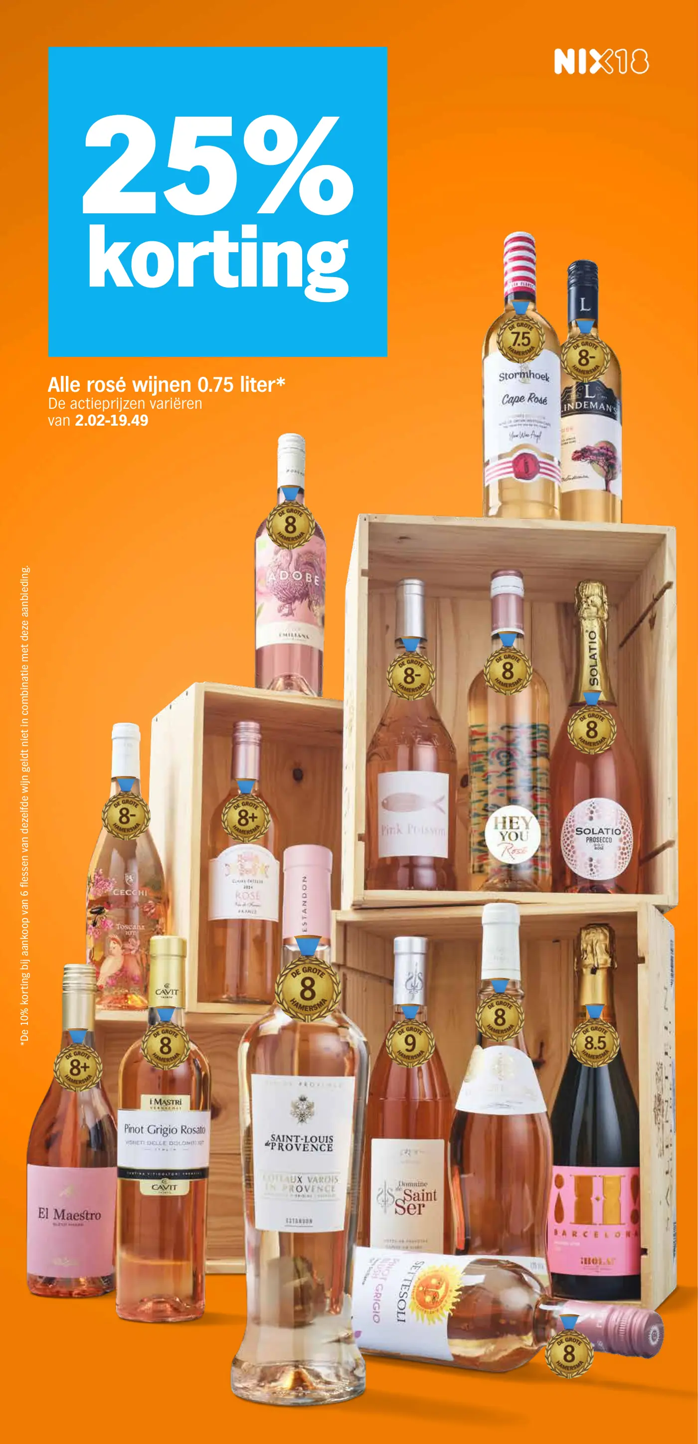Alle rosé wijnen 0.75 liter