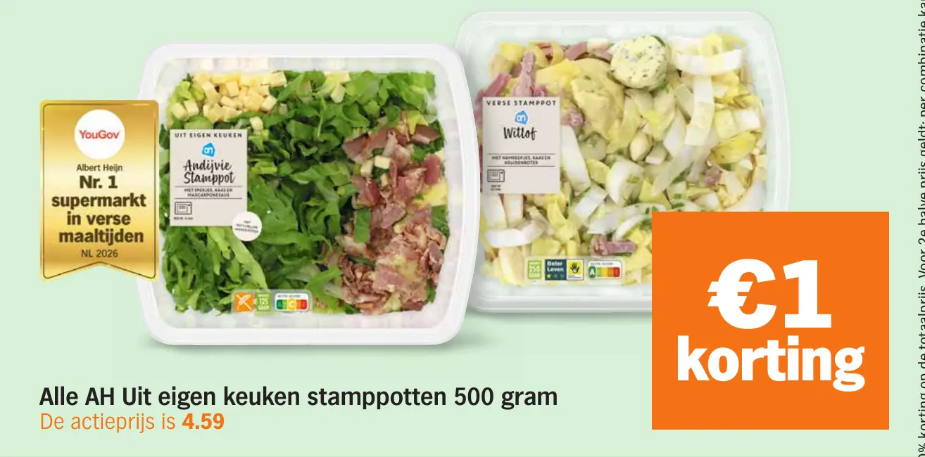 Alle AH Uit eigen keuken stamppotten 500 gram