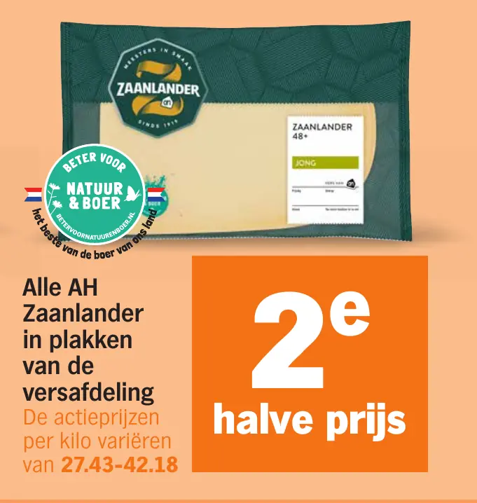 Alle AH Zaanlander in plakken van de versafdeling