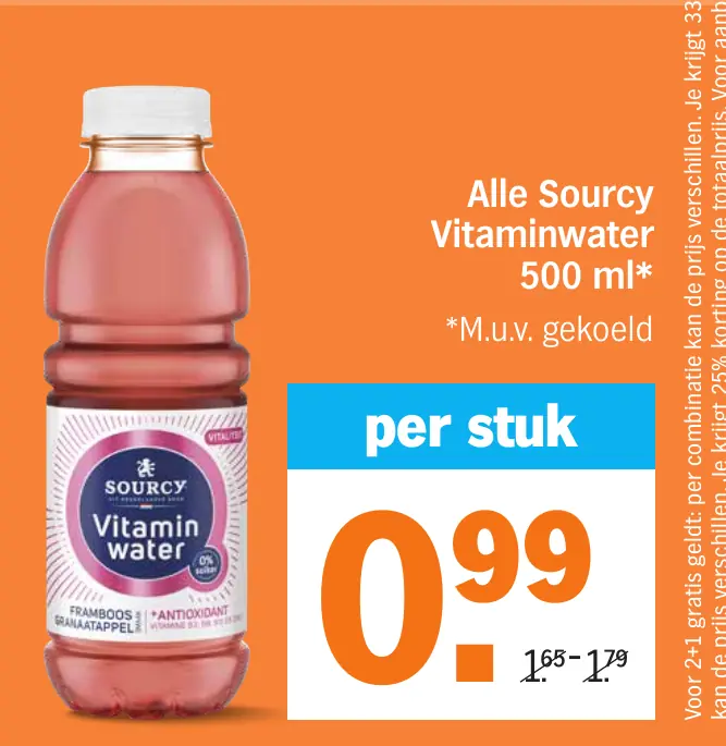 Alle Sourcy Vitaminwater 500 ml*