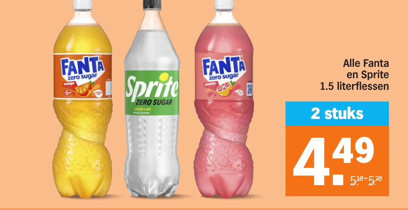 Alle Fanta en Sprite 1.5 literflessen