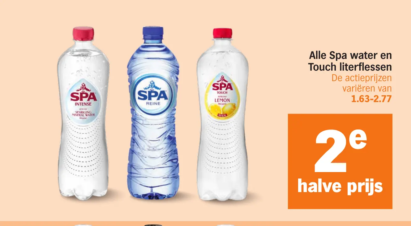 Alle Spa water en Touch literflessen