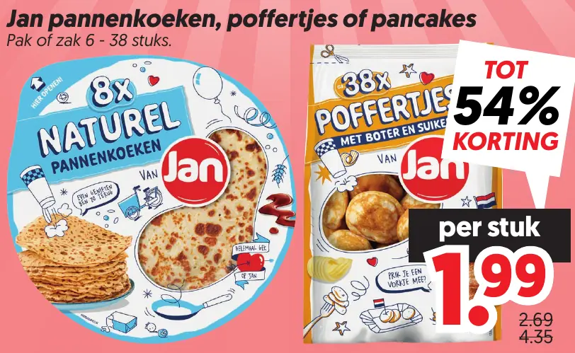 Jan Pannenkoeken, Poffertjes of Pancakes