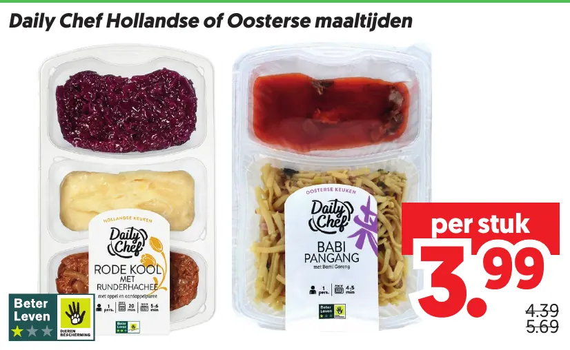 Daily Chef Hollandse of Oosterse Maaltijden