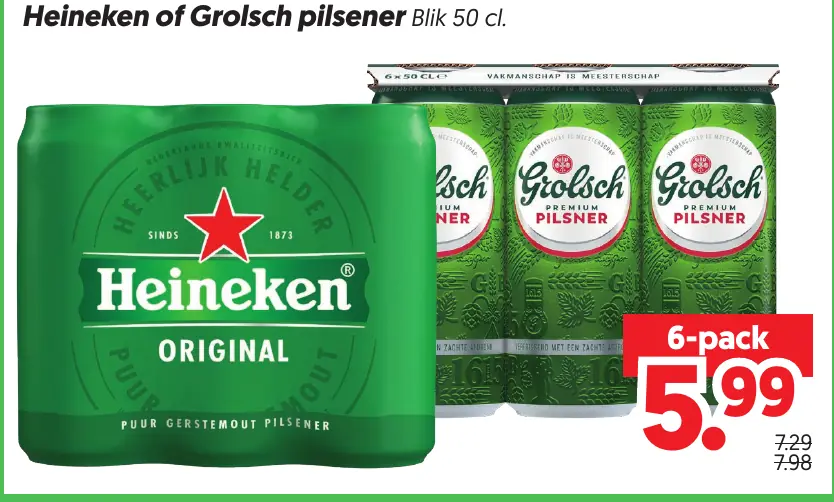 Heineken of Grolsch Pilsener