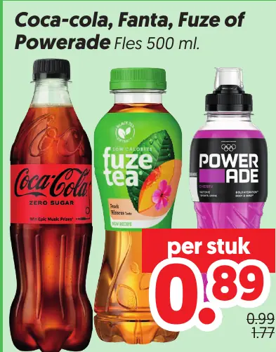 Coca-cola, Fanta, Fuze of Powerade