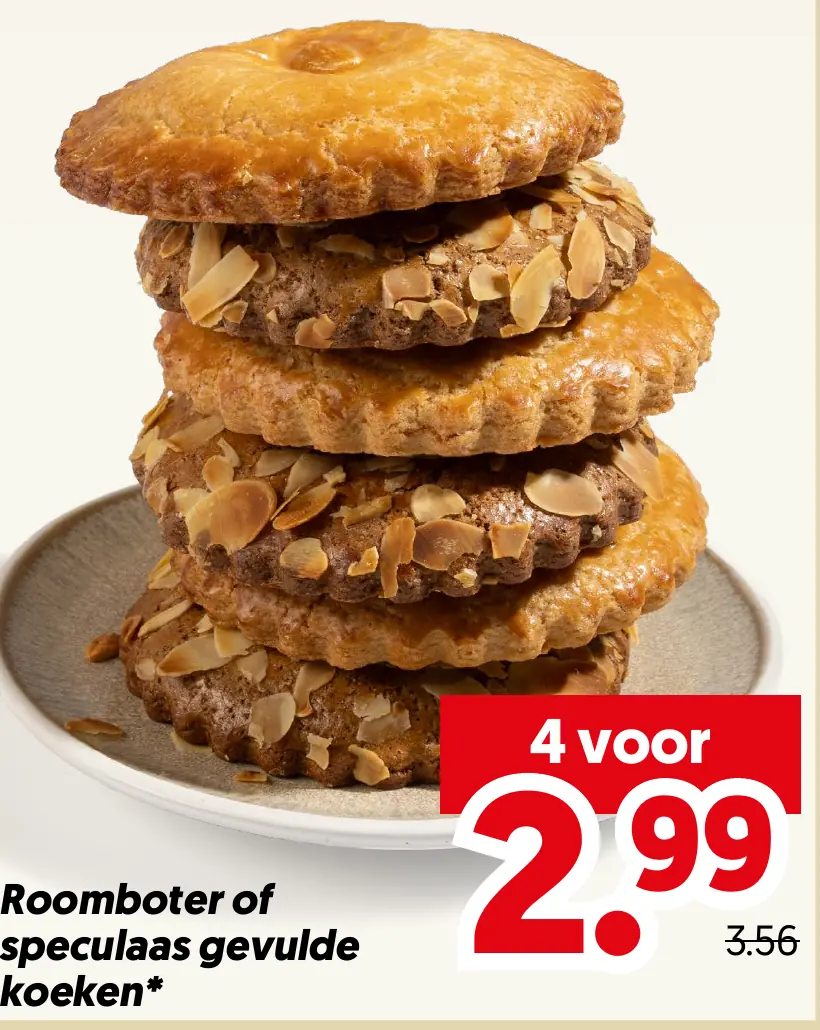 Roomboter of speculaas gevulde koeken