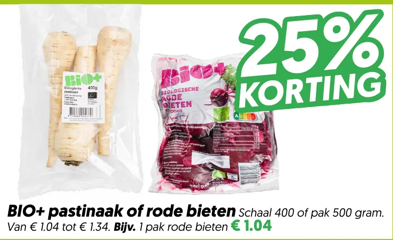 Bio pastinaak of rode bieten