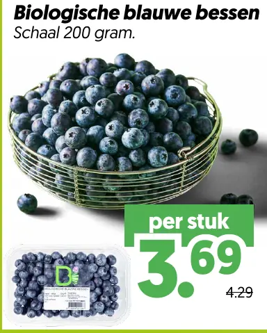 Biologische blauwe bessen