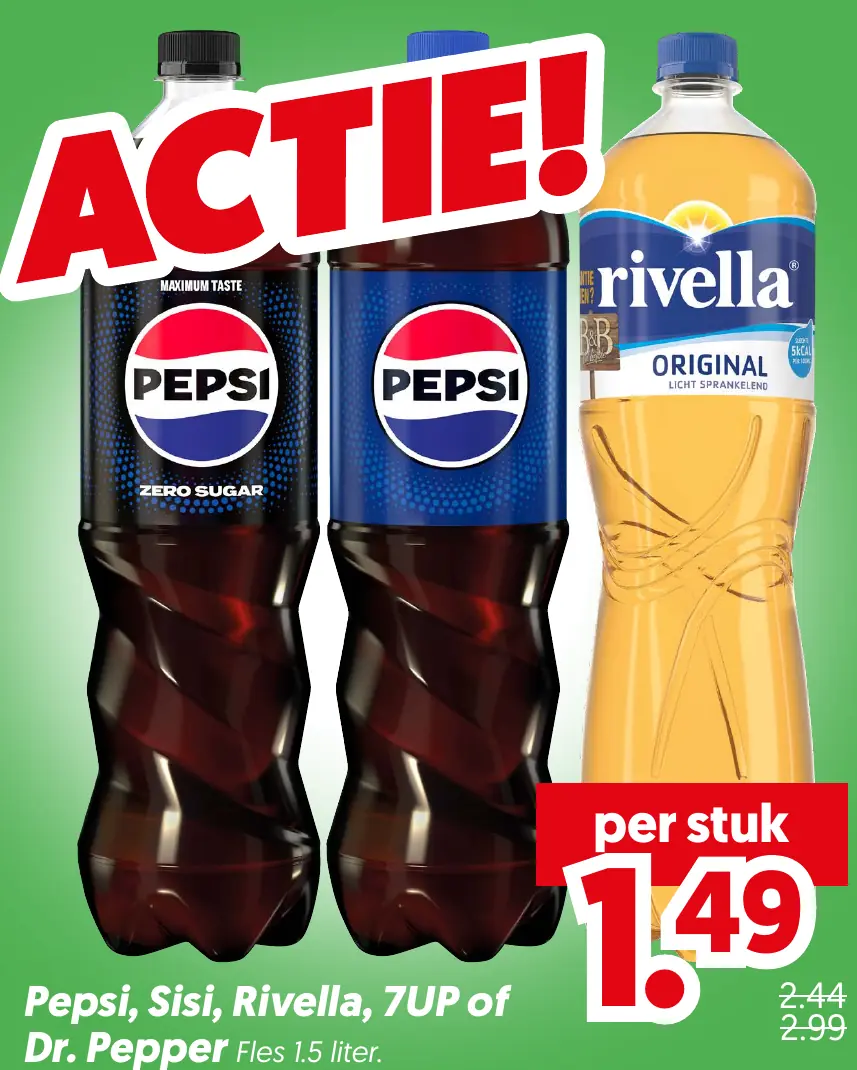 Pepsi sisi rivella 7up of dr pepper