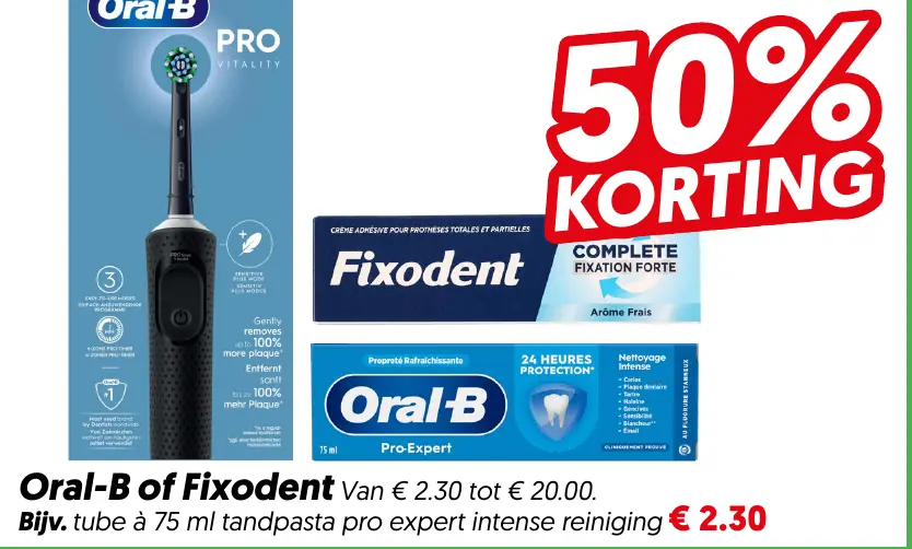 Oral b of fixodent