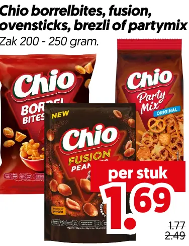 Chio borrelbites fusion ovensticks brezli of partymix