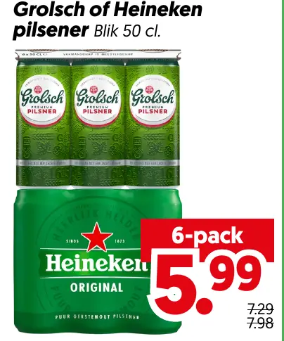 Grolsch of heineken pilsener